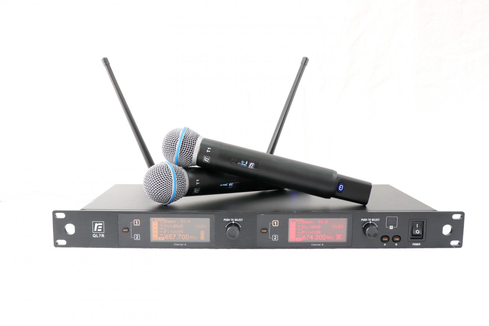 RFIntell QL7R/T1-B 720,500-754,000 МГц 2-канальная радиосистема с 2-мя ручными микрофонами в Фрязино
