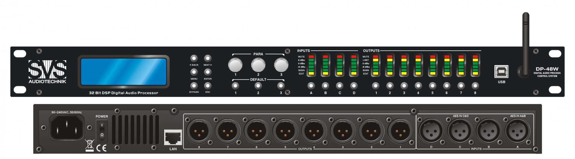 SVS Audiotechnik DP-48W Цифровой процессор: 4 входа 8 выходов в Фрязино